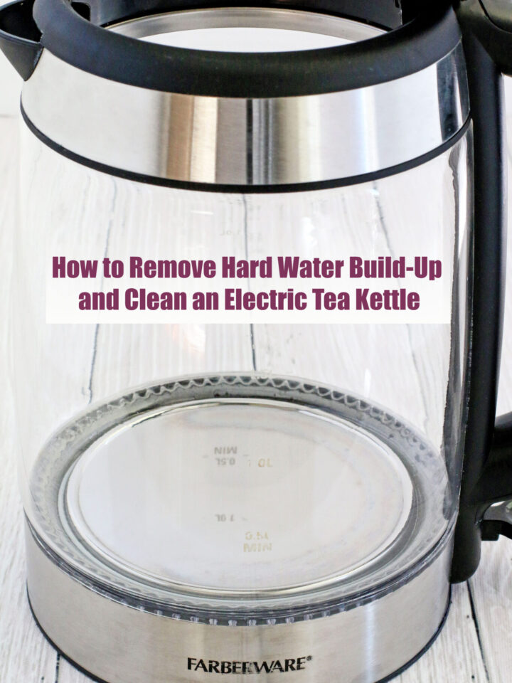 The electric kettle is a very common and handy little kitchen appliance, because of its convenience and quicker boiling than a stove top kettle. With colder temperatures approaching it gets used even more at my house. And that means even more cleaning is necessary.